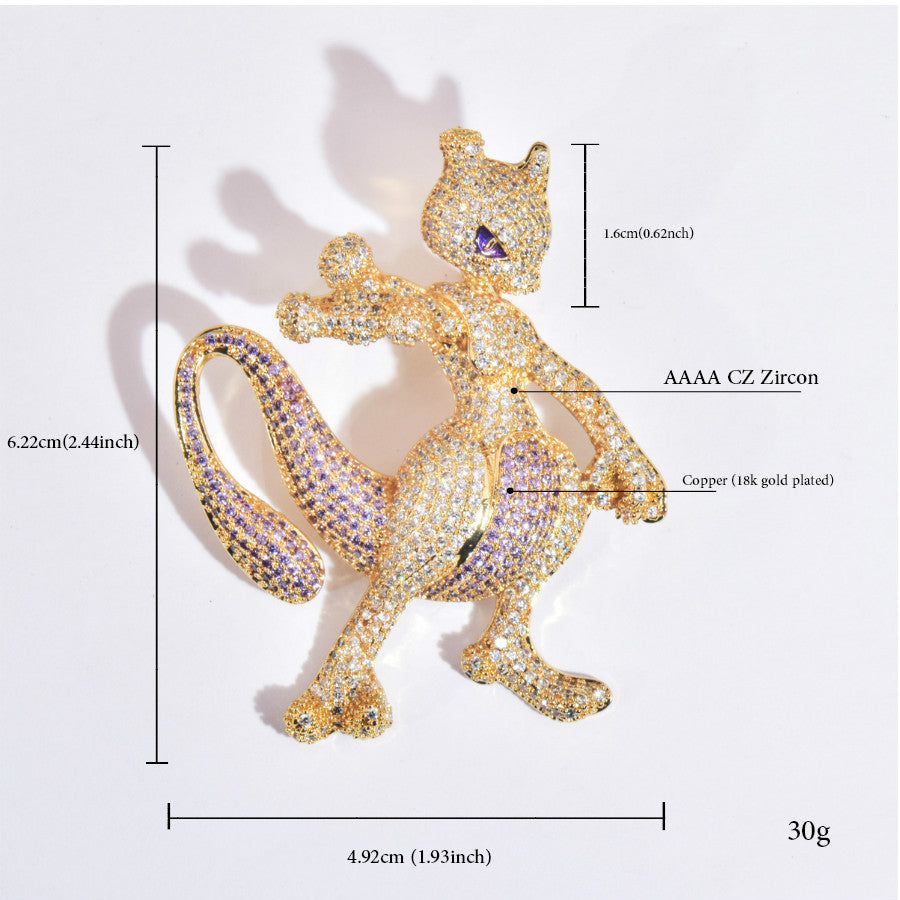 New hip hop super dream elf pendant European and American personality simple diamond trend pendant necklace jewelry