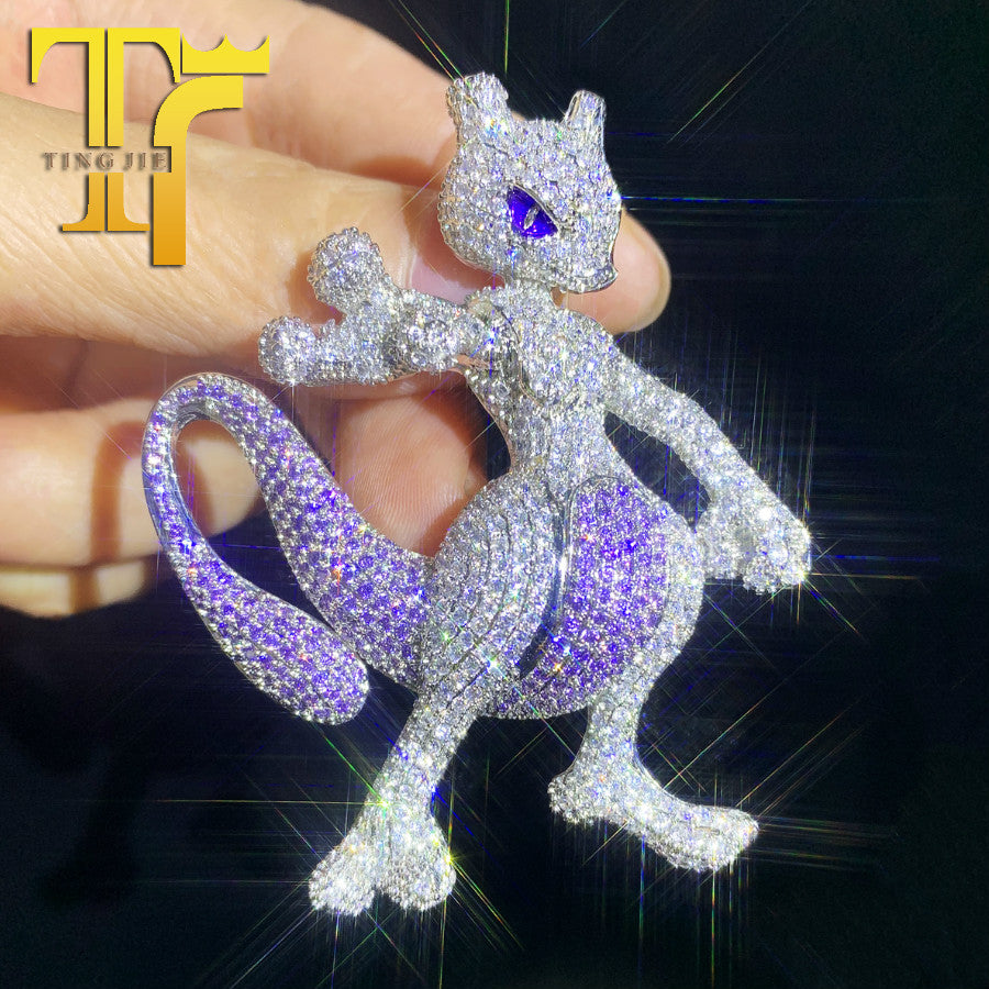 New hip hop super dream elf pendant European and American personality simple diamond trend pendant necklace jewelry