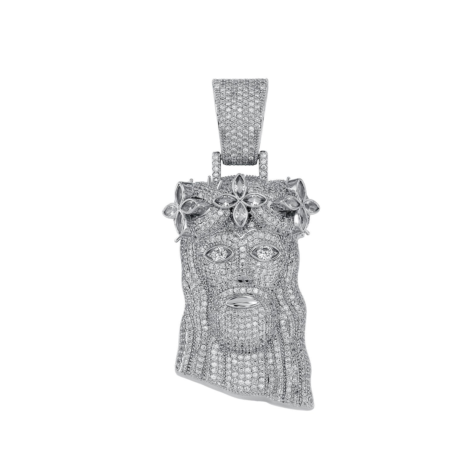 Europe, America, Amazon retro old man pendant full of copper zir*****ld man head pendant jewelry personalized fashion Cuban necklace