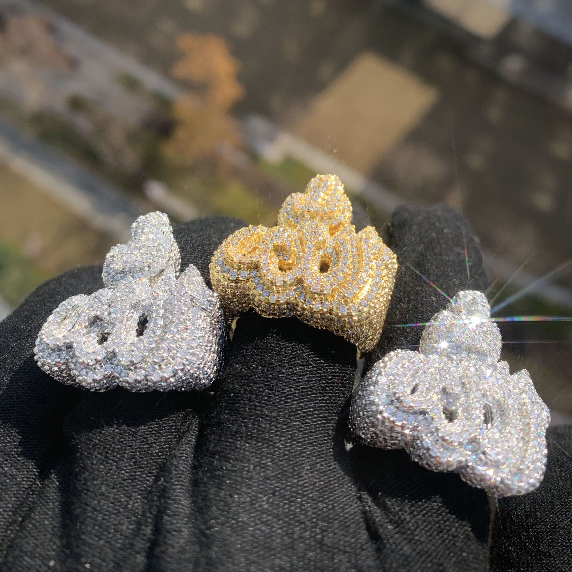 European and American cross-border hip-hop micro-inlaid zircon ring men's high-end fashion trend personalized jewelry ring jewelry batch